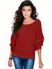 Trendiger Damen Strickpullover mit Fledermausärmeln aus Wolle - Stilvoll und gemütlich für Frühling, Herbst und Winter