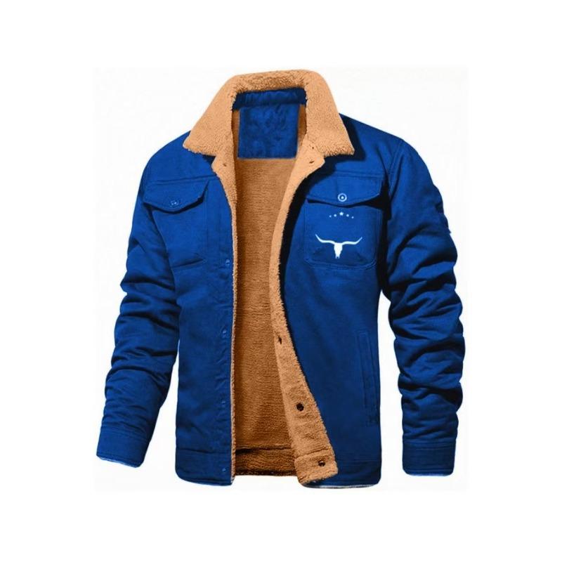 [Quick hair] Autumn and winter men's jacket velvet cotton tooling casual jacket men's coat