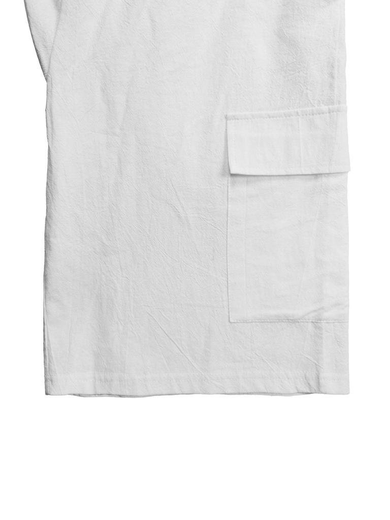 Men's American Style Multi-Pocket Cargo Shorts, Casual Loose Linen Drawstring Shorts