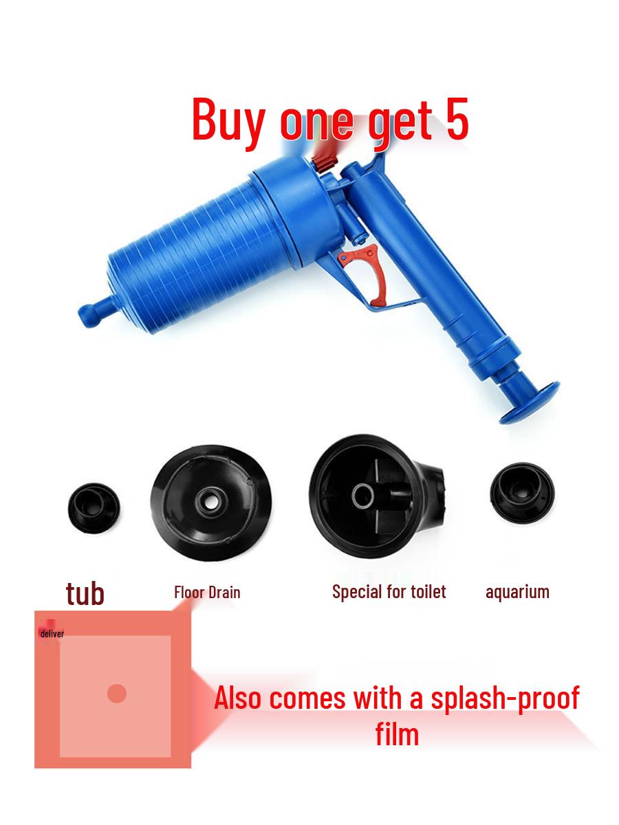 

Бытовой туалетный вантуз высокого давления: Прочищает засоренные трубы мгновенно синий