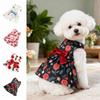 Floral Printed Puppy Princess Skirt Pretty Dog Sleeveless Dress Cute Puppy Clothes Pet Costumes