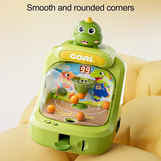 Jogo de Basquete de Arremesso de Animal de Desenho Animado com Exibição de Pontuação Mini Máquina de Arcade de Arremesso de Basquete de Mesa Dinossauro Urso Cesto de Basquete Brinquedo