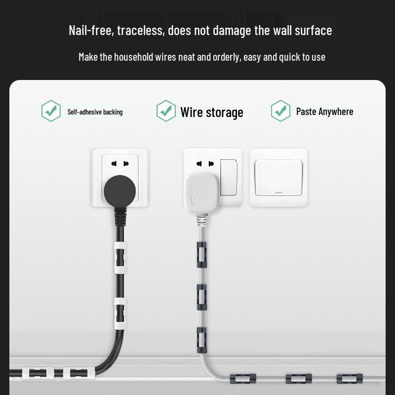Self-Adhesive Cable Organizer Clips for Network and Data Cable Management