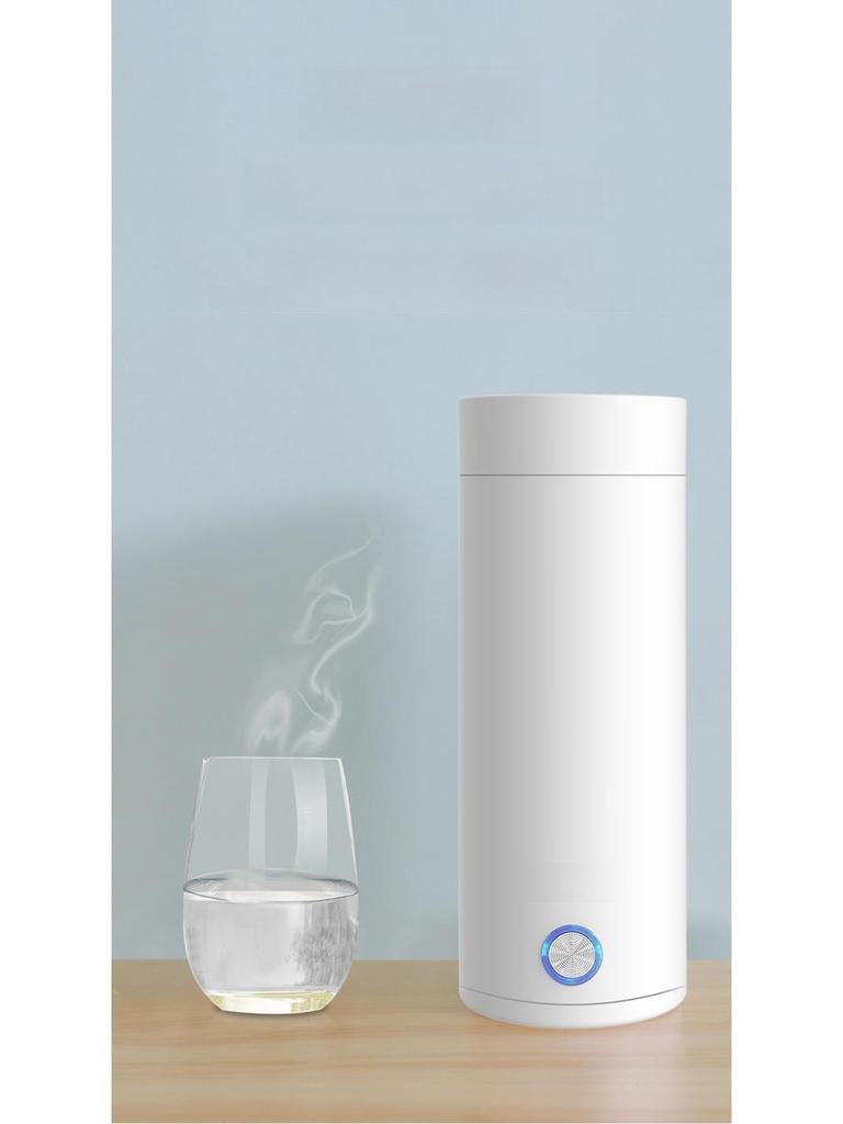 Compact Electric Travel Kettle - Portable Heated Water Cup and Insulated Health Pot