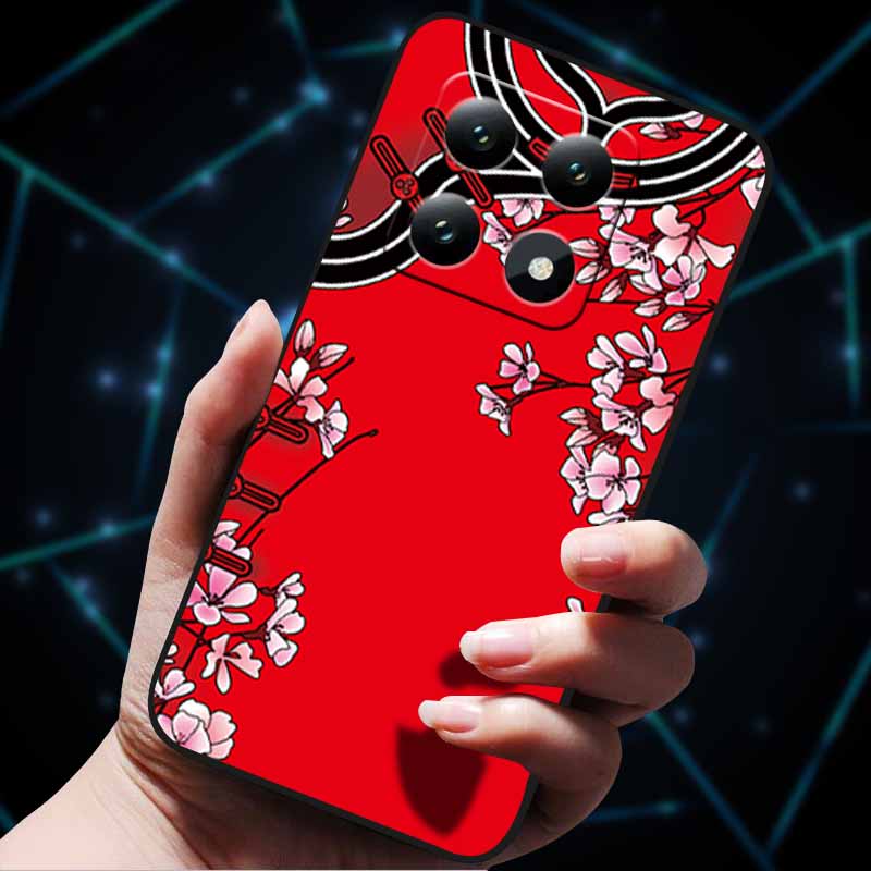3D Flowers Emboss Fundas For Xiaomi 14T Pro 5G Case Soft Silicone Phone Cases for Xiaomi 14T 5G Back Covers Shell Mi 14T Pro Bag