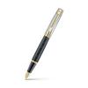 Sheaffer 300 Fountain Pen E9347 Engraved Matte Black Barrel with Polished Chrome Cap and PVD Gold Trim Fine Nib Premium Fountain Pen