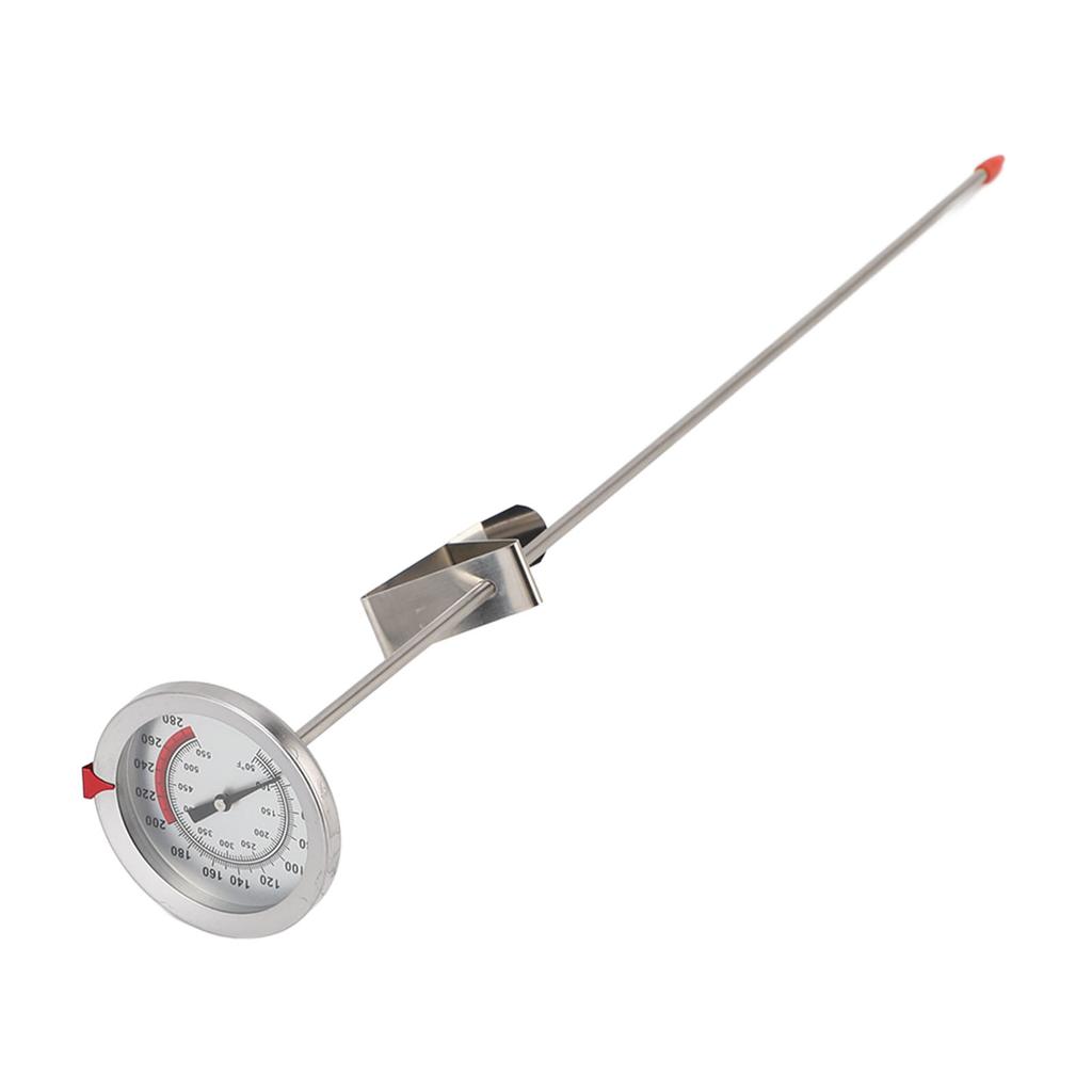 Kochthermometer Edelstahl 50 bis 550 Fahrenheit 40 cm Mechanisches Fühlthermometer mit Metallclip