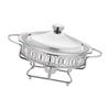 Buffet Food Warmer 2L Stable Portable with Handle Round Pan for Events And