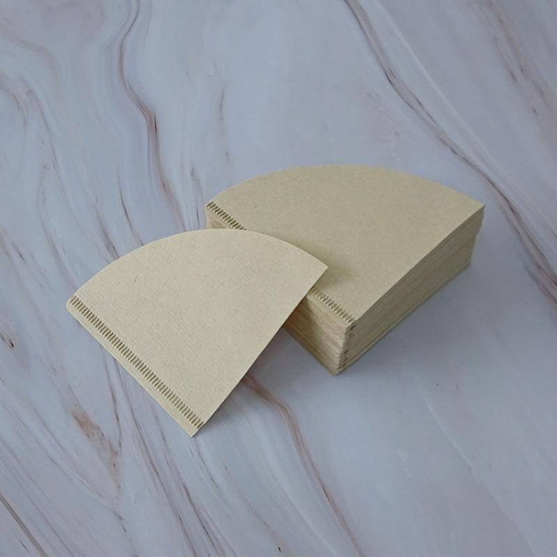 100Pcs Unbleached Original Wooden Hand Drip Paper Coffee Brewer Coffee Filter Bag Coffee Maker Accessories