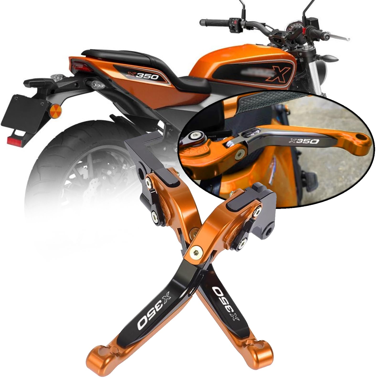 

MAORANG FOR X350 x350 Brake Motorcycle Accessories CNC Adjustable Extendable Folding Brake Clutch Levers x350 Motorcycle Accessories 2023-2024 (Black
