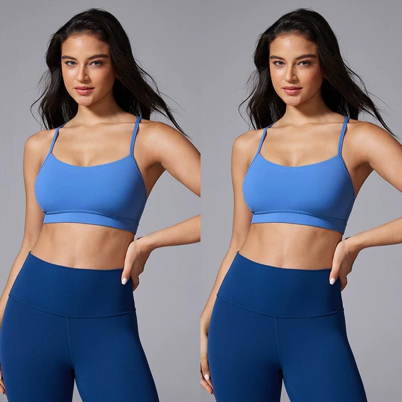 Sports Bra for Women, Summer Outdoor Wear, Shockproof, Beautiful Back Design, Pilates Training, Yoga Vest, Fitness Underwear Bra