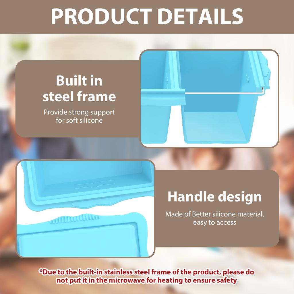 2 Stück Silikon-Gefrierfachform mit Deckel Wiederverwendbare Gefrierfach-Eiswürfelbehälter für Cocktail, Whiskey, Saft, Schokolade, Babynahrung, Eiswürfel