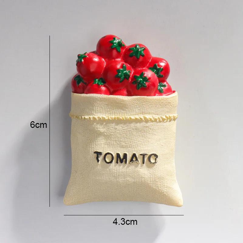 Creative Three-Dimensional Cute Food Refrigerator Sticker, Decorative Magnet Sticker