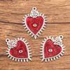 European & American Retro Gothic Winged Heart Rose Earrings & Necklace Set