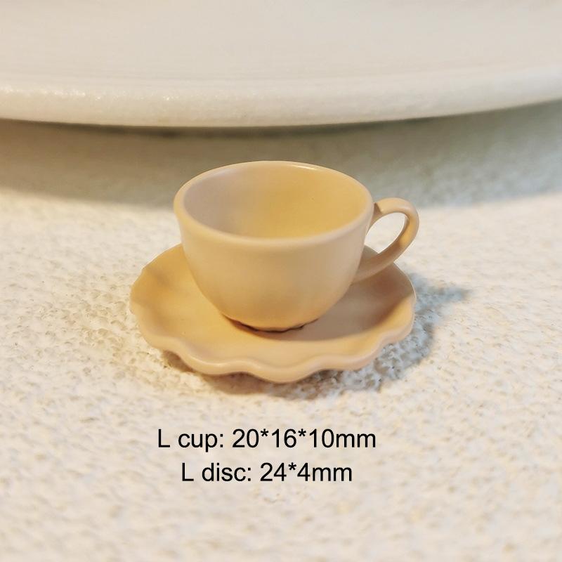 2Pcs Mini Cup Drinks Model Toys Miniature Dollhouse Dessert Latte Coffee Mug Dish Set Doll Accessories Kids Gift