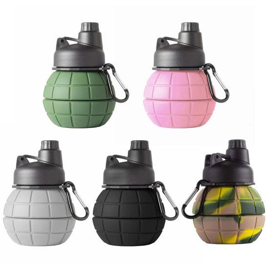 550ML Su Şişesi Gıda Sınıfı Yüksek Sıcaklık Direnci Büyük Kapasiteli Katlanabilir Su Isıtıcısı Seyahat İçme Şişesi Açık Hava