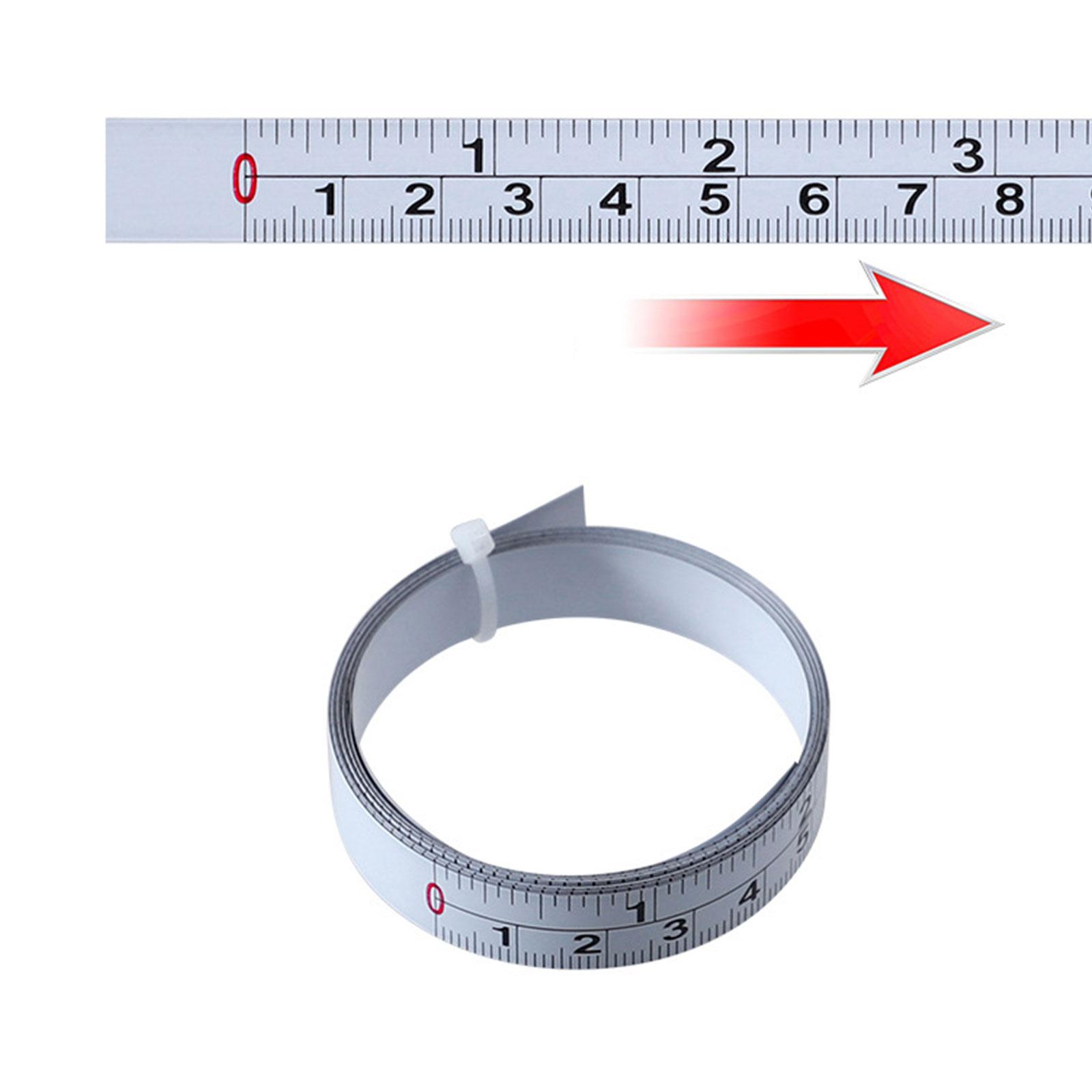 Самоклеящаяся измерительная лента, дюймовая и метрическая двойная шкала, верстачная линейка, клейкая рулетка, портативная нержавеющая линейка A