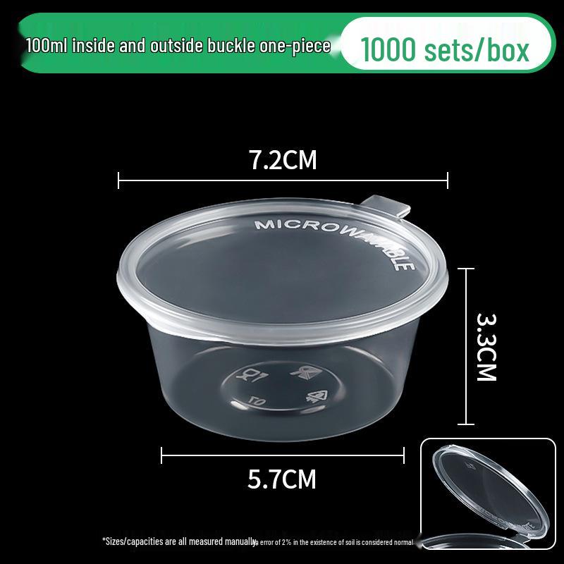 Round Disposable Sauce Cups - 25/50/100ml | Portioning & Takeaway Containers