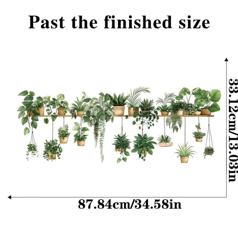 

1 шт. Полка для цветов, Мебель в горшках, Наклейки на стену, Аксессуары для домашнего декора, Украшение для гостиной, спальни, кухни, Наклейки на стену для детской комнаты 30x90cm