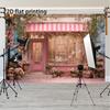2D Sweet Pink Bakery Backdrop Floral Shop Birthday Party Photo Booth Background