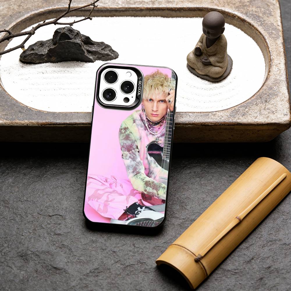 MGK M-Machine-GUN K-Kelly Phone Case For IPhone 16 17 15 14 12 13 Pro Max Black Color Shockproof Cover iPhone12PROMAX