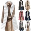 Ladies Medium and Long Style Hooded Light Down Cotton Vest Jacket Autumn and Winter Slim Sleeveless Women Parkas Vest