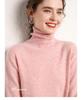 Women's High-Neck Cashmere Wool Pullover - Thick, Solid Color, Loose Fit, Autumn/Winter Sweater