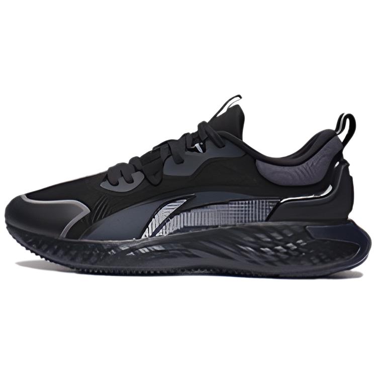 New LiNing Cloud Shield Cushioning Anti Slip And Wear Resistant Rebound Low Top Sports Casual Shoes Men's Black AGLS211-1