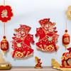 Stickers 2026 Chinese New Year Blessing Door Sticker Year of Horse Door Banner Spring Festival Window Stickers Home Decoration