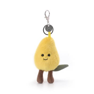 Apricot Lamb Fresh Mango Cute Soft Keychain Plush Toy, Perfect for Boys and Girls, Fits Kids Backpacks and Purses, 9cm