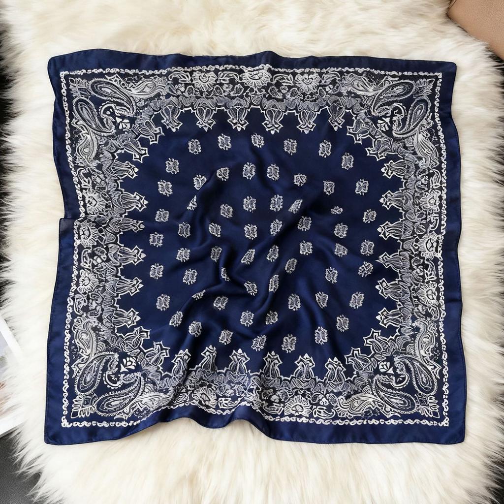 High-end light luxury small square scarf women's Hangzhou satin silk versatile professional wear with shirt scarf neck protection scarf silk scarf