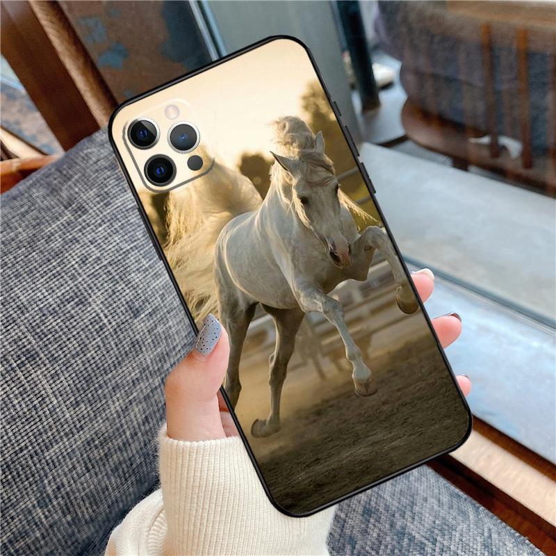 

Чехол для телефона «Скачущая лошадь» для iPhone 16 15 14 13 11 12 Pro Max 12 13 mini XR 15 16 Plus 16e Защитный корпус iPhone 14