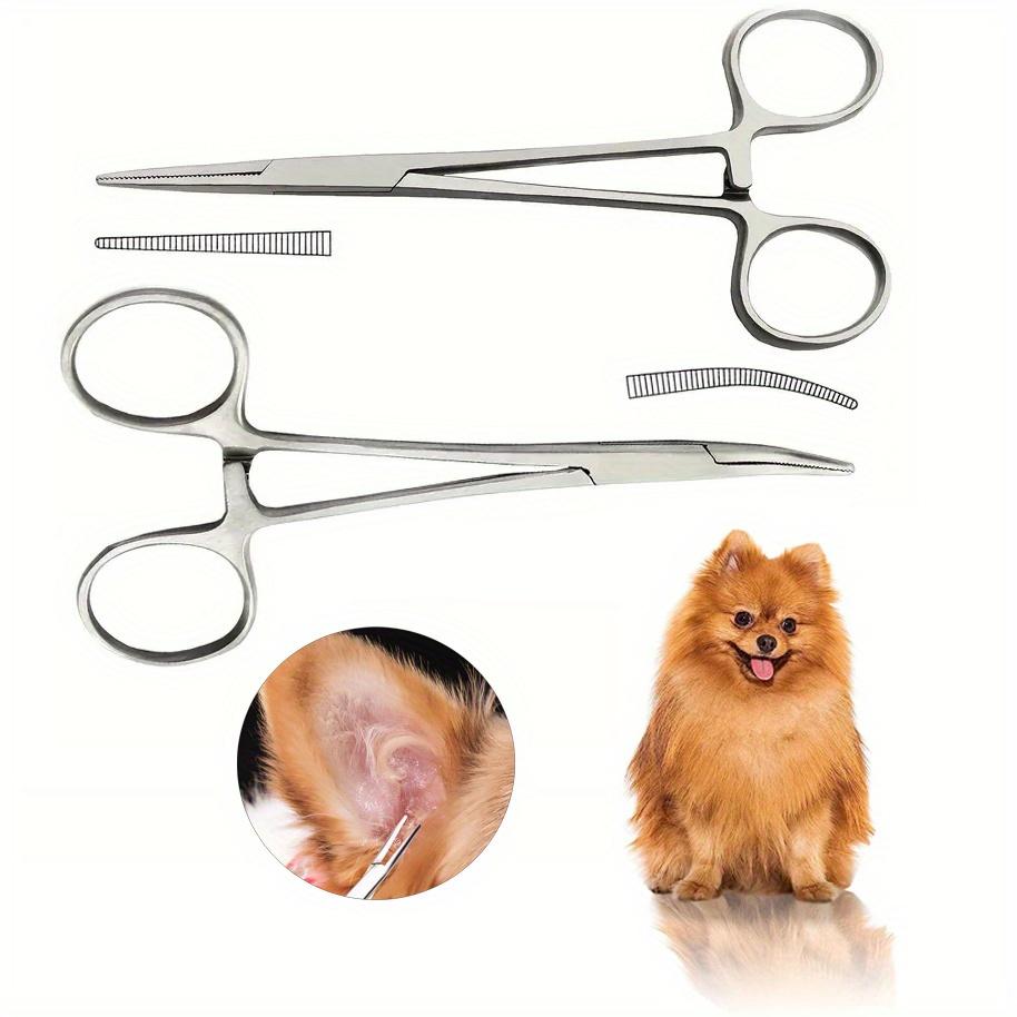 1pc Stainless Pet Ear Hair Remover & Hemostat - Heavy-Duty Dog Grooming Suitable for Dogs, Ear Hair Trimmer with Hemostatic for Quick Hair Removal