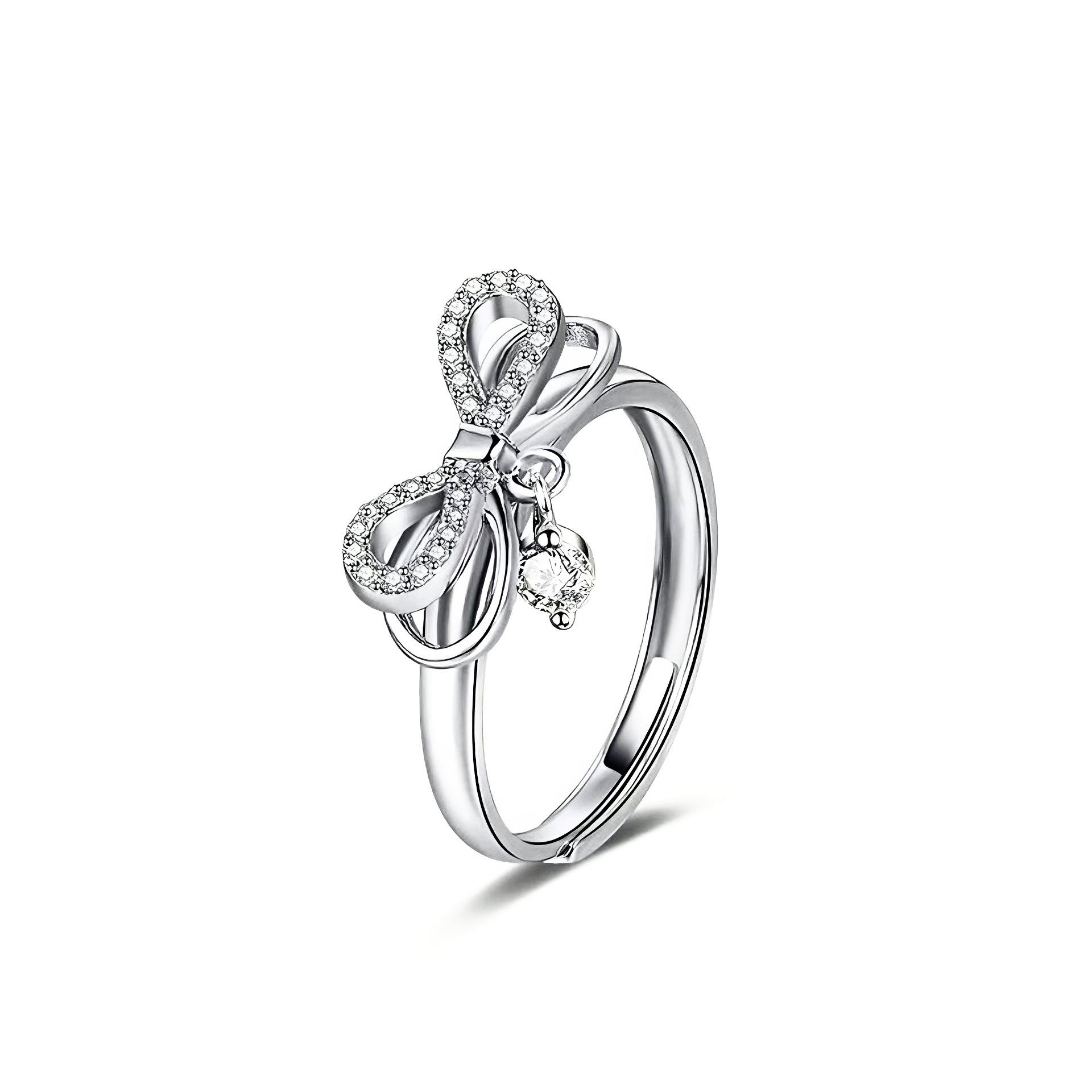 Butterfly Dream Rhinestone Bow Pendant Necklace For Women Versatile Fresh Clavicle Chain Jewelry Gift