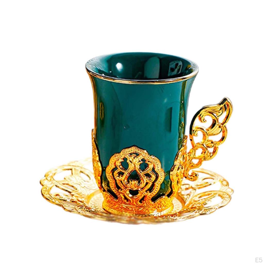 6 Pieces Coffee Cup with Saucer Cappuccino Cup,Coffeeware Juice Cup,Porcelain Porcelain Milk Mug