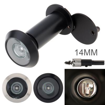 1 stuk 14 mm / 0,55 inch massief messing 180 graden deurkijker voor 1,33 inch tot 2,3 inch deurdikte thuis / kantoor / hotel