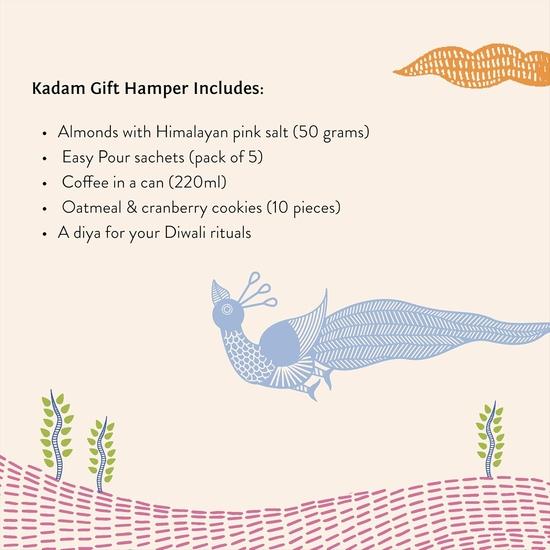 Blue Tokai Coffee Roasters Kadamb Gift Hamper | Coffee Can, Cookies, Almonds| Festive Gifts | Corporate Gift | Gourmet and Premium Coffee Gift Hampers