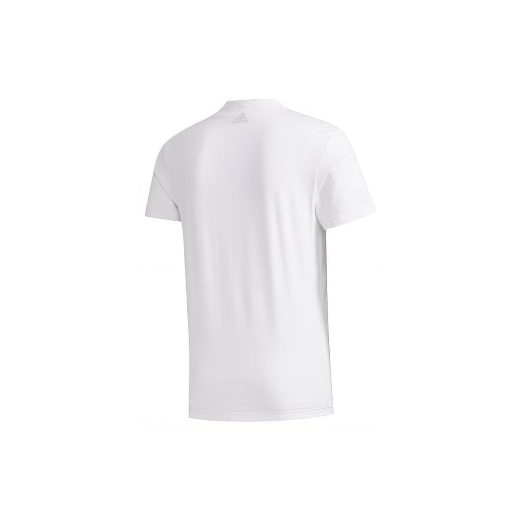 adidas T Shirts Men's White Crew Neck Moderate Straight Fit GL5634