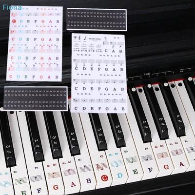 1 Set Beginners Letter Piano Sticker 88/61/54/49 Toetsen Met Verwijderbare Gekleurde Notenlabels Piano Toetsenbord Stickers