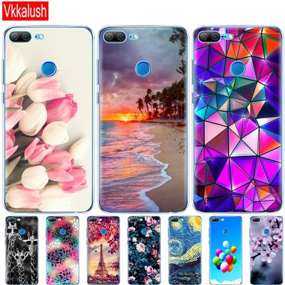 Hülle Handyhülle für Huawei Honor 9 Lite weiches TPU Silikon Rückseite 360 Vollschutz Druck transparent Coque Shell