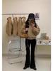 2025 Autumn/Winter Women's Lambswool Stand Collar Plush Coat - Short, Thickened, Loose Fit