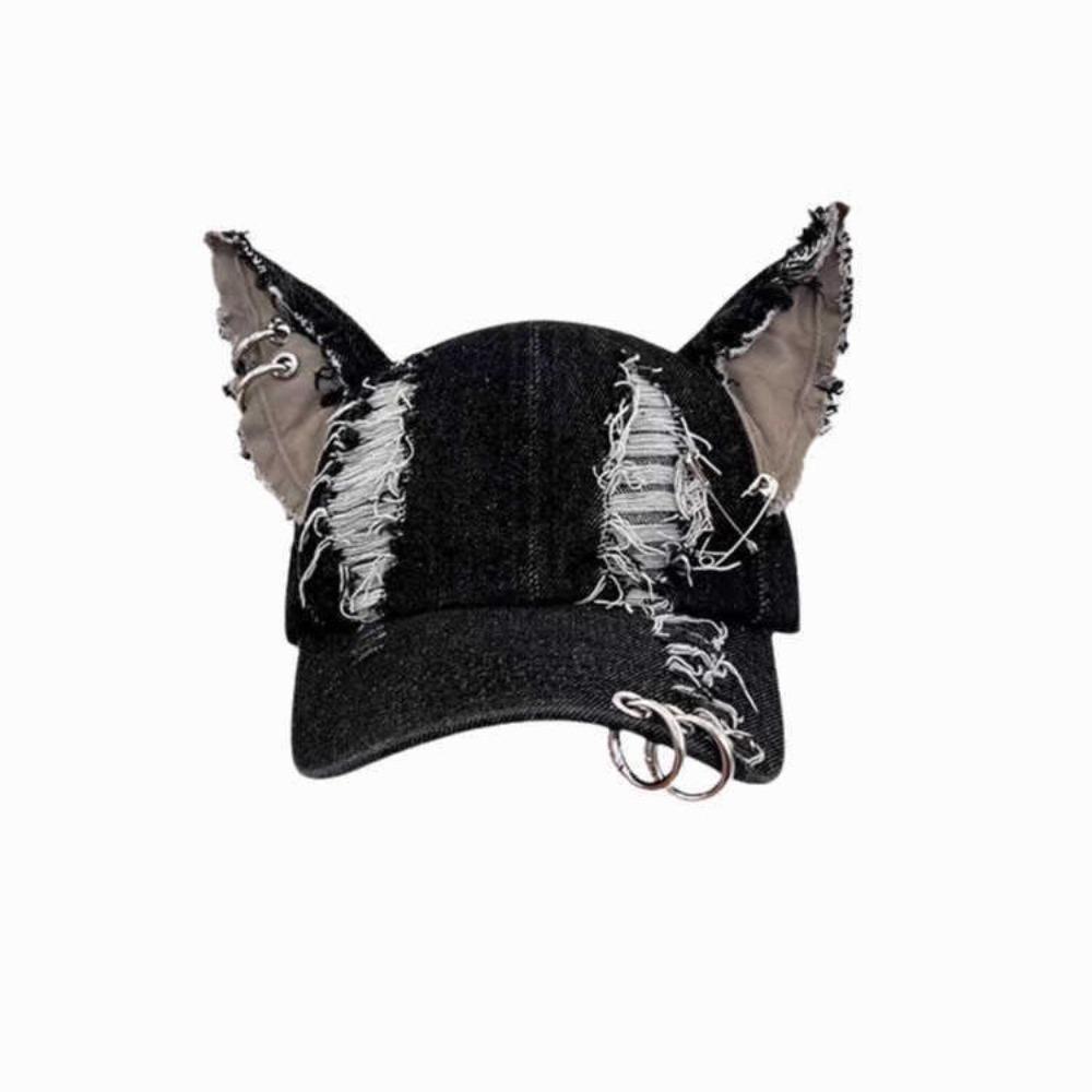 Frayed Edges Baseball Cap Wash Denim Wash Baseball Cap Trendy Style Hip Hop Baseball Cap Unisex