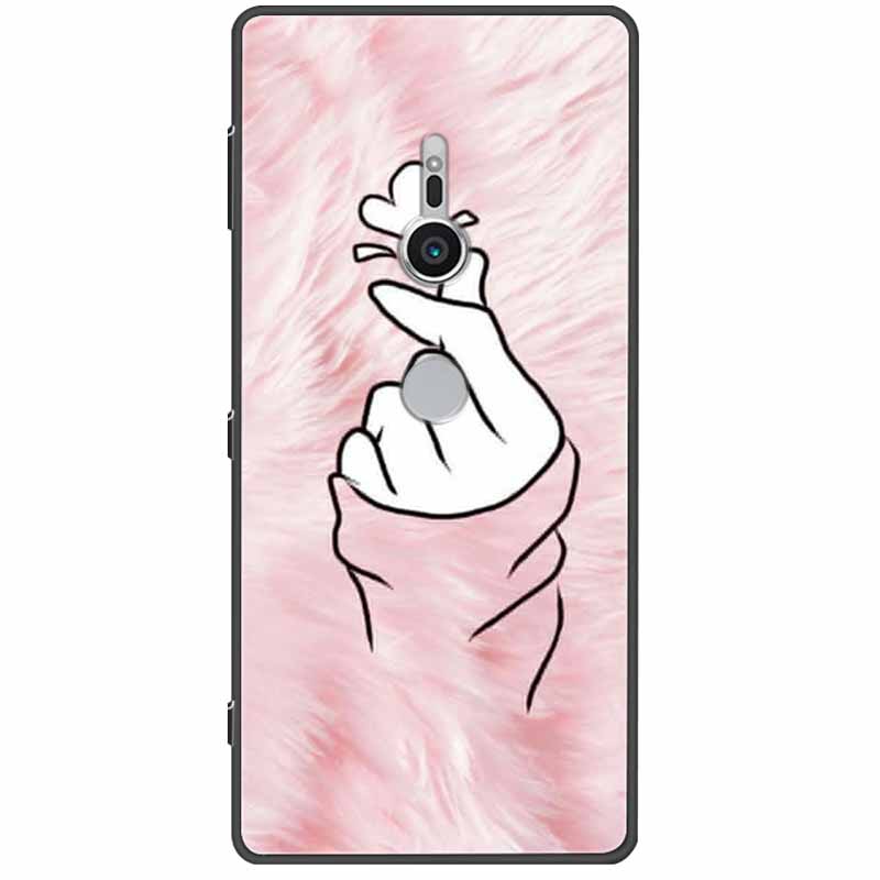 

Cute Paint Cover For Sony Xperia XZ3 XZ2 XZ1 XA2 XA1 Ultra Plus Compact Premium Case Black Silicone TPU Coque Shockproof Capa Sony XA2 Ultra