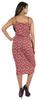 Inkmeso Womens Sexy Spaghetti Strap Dress Printed Bodycon Club Party Midi