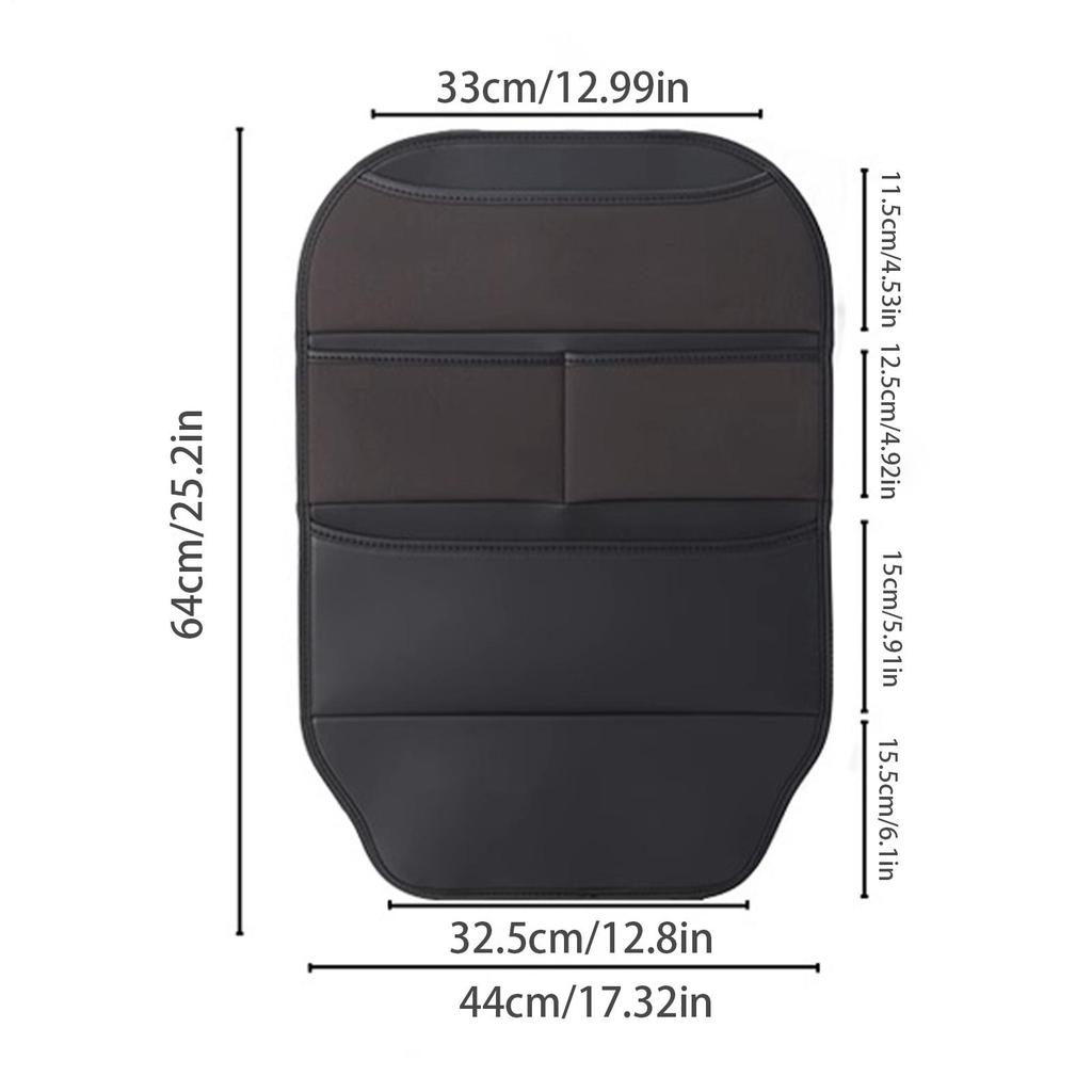 Backseat Car Organizer PU Leather Automotive Storage with Multiple Pockets Car Backseat Organizer Tablet Holder for Kids Travel