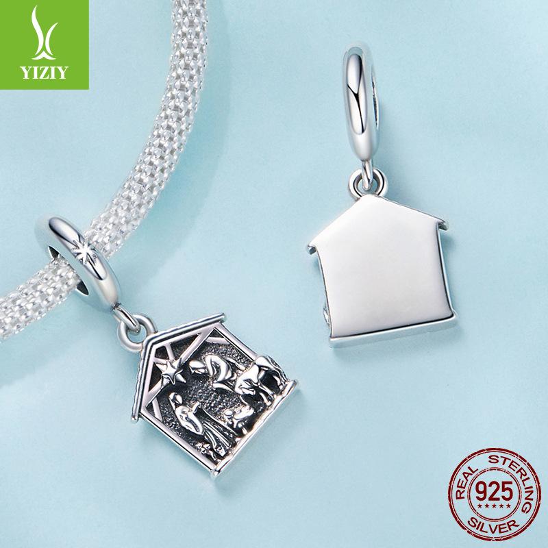 S925 Sterling Silver Birth Day Pendant Jewelry Accessories Personalized Retro Bracelet Beads