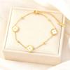 Elegant 18K Gold Titanium Steel Bracelets: European & American Fashion, Non-fading, Women's Versatile Personality Hand Jewelry