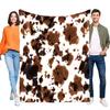 Cozy Cow Print Blanket Soft Plush Throw for Home Decor, Stylish Lightweight Blanket for Sofa, Bed, and Outdoor Use, Perfect Gift