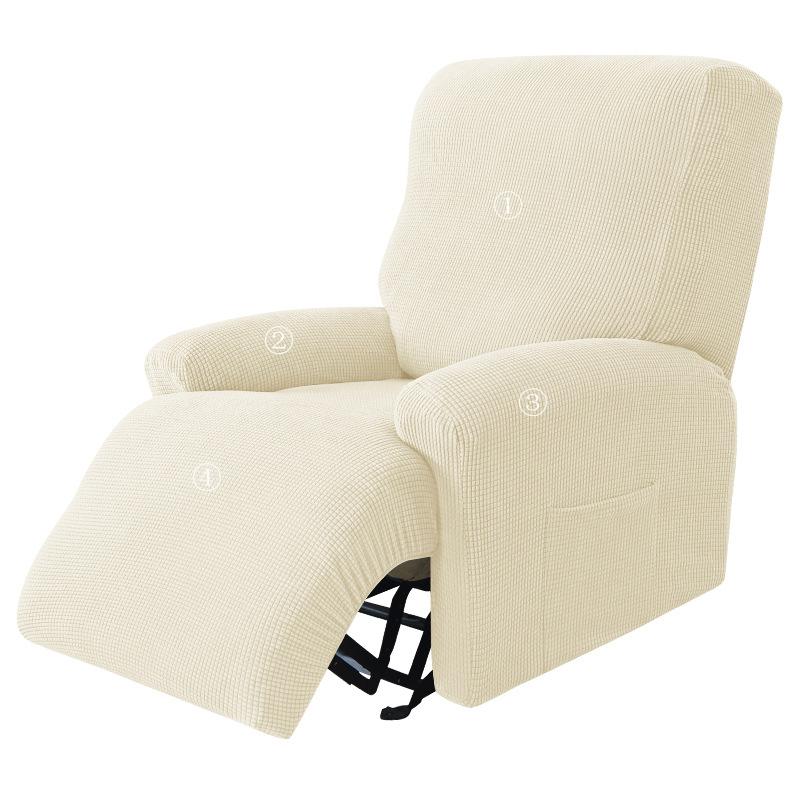 4pcs/set Split Recliner Cover Polar Fleece All-inclusive Chair Cover Relax Lounger Couch Sofa Slipcover Armchair Covers