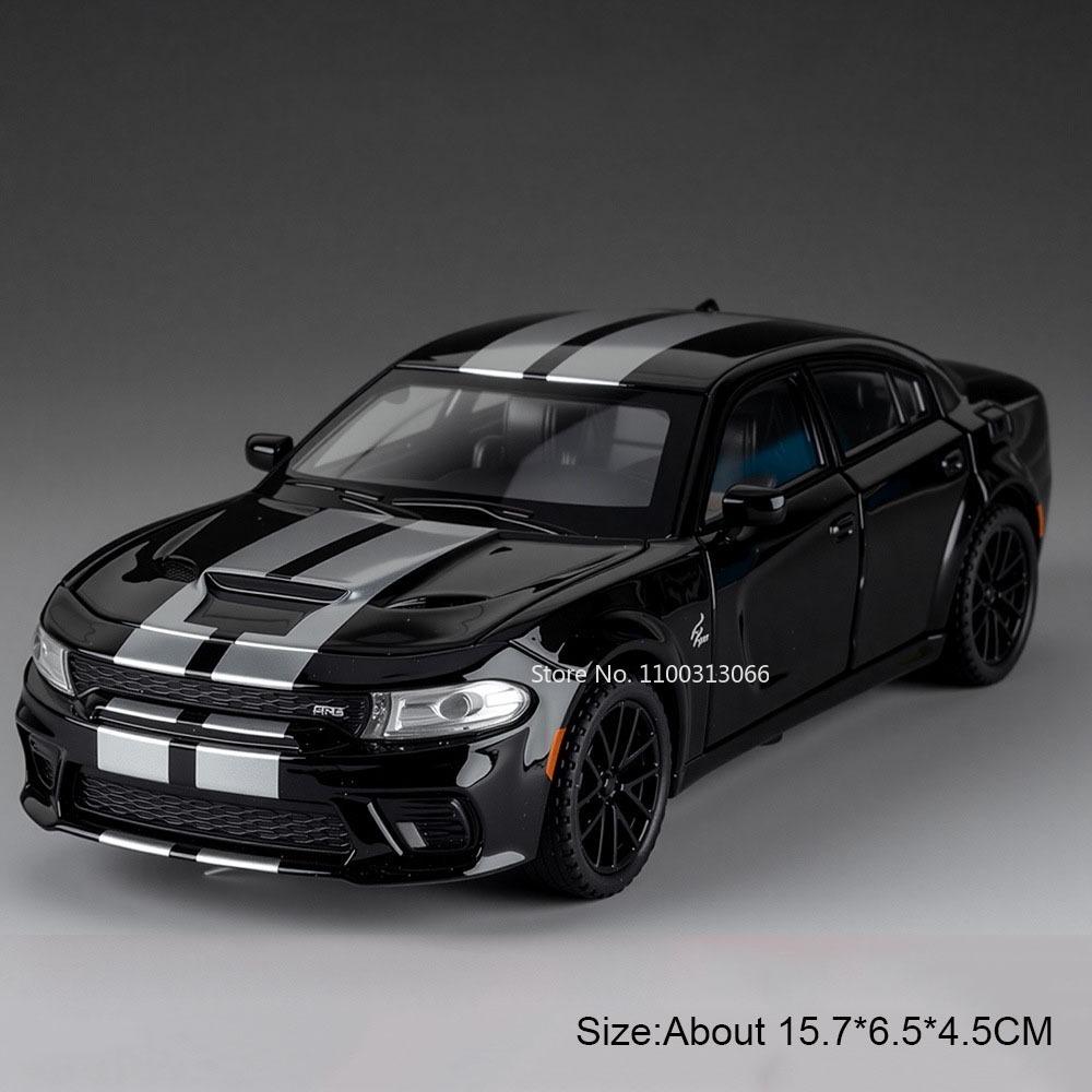 1:32 Charger Model Toy Cars Metal Diecast Rubber Tires Exquisite Interior Pull Back Doors Opened Office Sports Car Decorations